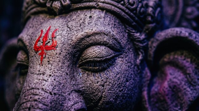 Mystic Ganesha Face Closeup