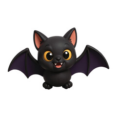 Fototapeta premium Cute 3D Black Bat Halloween Character