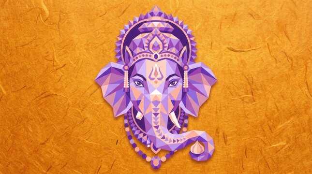 Geometric Ganesha Illustration