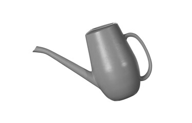 Metal watering can pouring water for gardening isolated on transparent background © bdstockfile