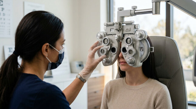 Eye Exam with Phoropter - Vision Care and Optometry