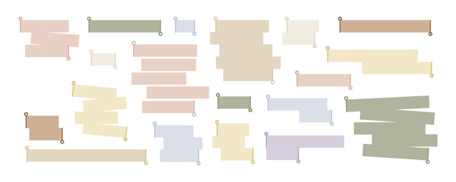text highlight bar box label set for social media content. annotation marker callout collection with pastel frame and pointer for blog article and reel story. modern vector element