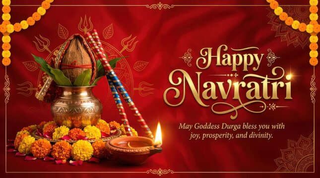 Traditional Navratri Greeting Card