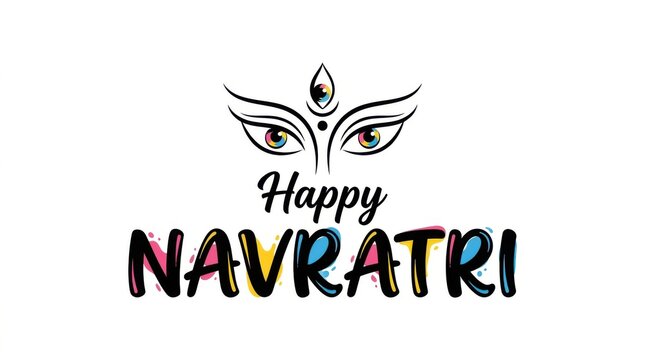 Creative Navratri Festival Logo