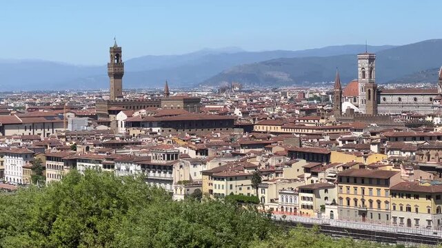 Florence skyline panoramic view of city, Tuscany, Italy