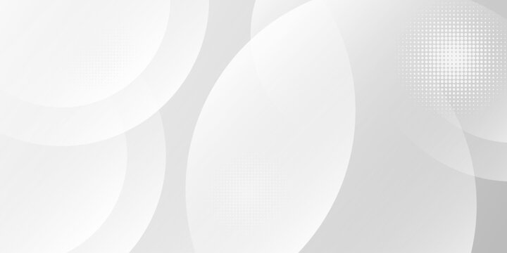 Minimalist Abstract White Background with Overlapping Circular Shapes and Soft Grey Gradients for Modern Corporate Design