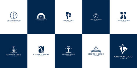 Obraz premium Collection of Church Logos and Religious Symbols 1.
