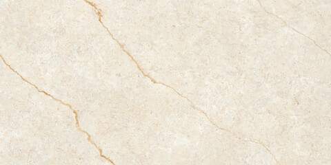 Fototapeta premium Cream beige marble slab with natural gold veining pattern close up of a cream colored marble surface with distinct golden veining background luxurious material interior architecture