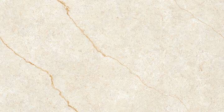Cream beige marble slab with natural gold veining pattern close up of a cream colored marble surface with distinct golden veining background luxurious material interior architecture