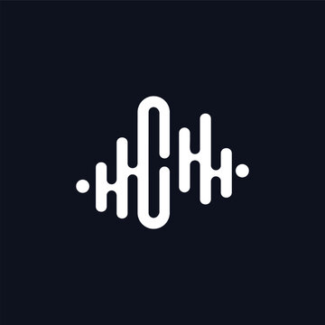 Abstract Sound Waveform Logo Design 1.