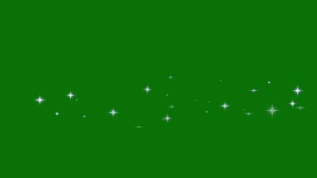 Magic sparkles glitter line stars, pixie dust path, magic line dust, sparkle transition effect, fantasy light motion background, cartoon glitter on green screen background. 4k