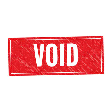 Red void stamp sign with grunge texture