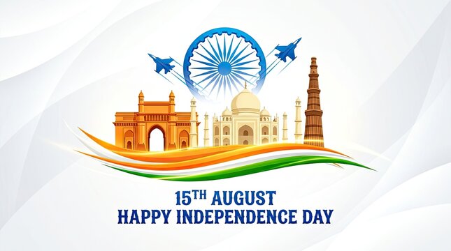India independence day iconic landmarks patriotic celebration on august 15th