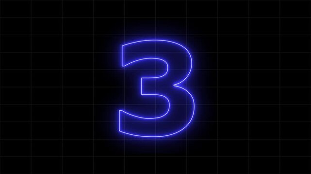 "Create a high-energy cinematic countdown animation starting from 9 and ending at 0.with animation a bold neon 'LET'S GO' text.....