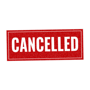 Red cancelled stamp sign with grunge texture