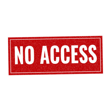 Red no access stamp sign with grunge texture