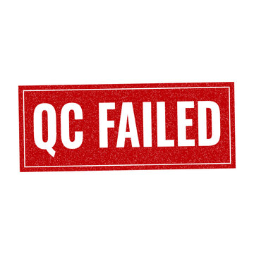 Red qc failed stamp sign with grunge texture