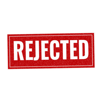 Red rejected stamp sign with grunge texture