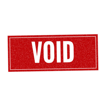 Red void stamp sign with grunge texture