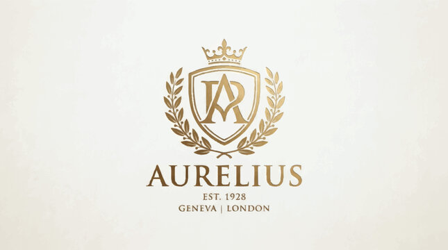Minimalist premium logo design with elegant crown symbol. Luxury brand identity vector icon for corporate branding.