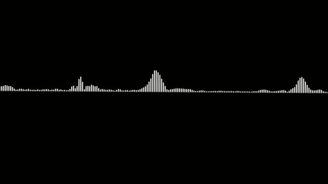 "Create a premium horizontal line audio spectrum animation featuring a sleek glowing waveform that reacts dynamically to music.