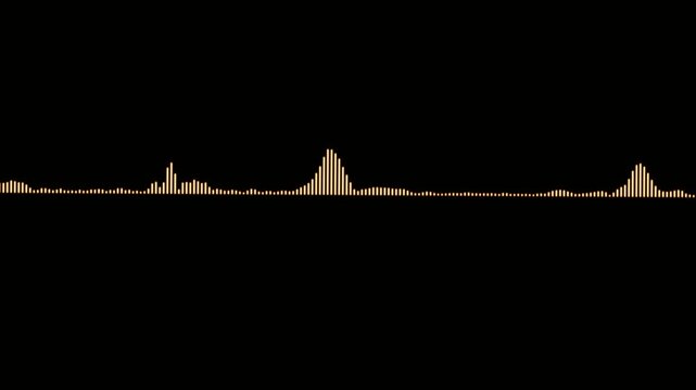 "Create a premium horizontal line audio spectrum animation featuring a sleek glowing waveform that reacts dynamically to music.