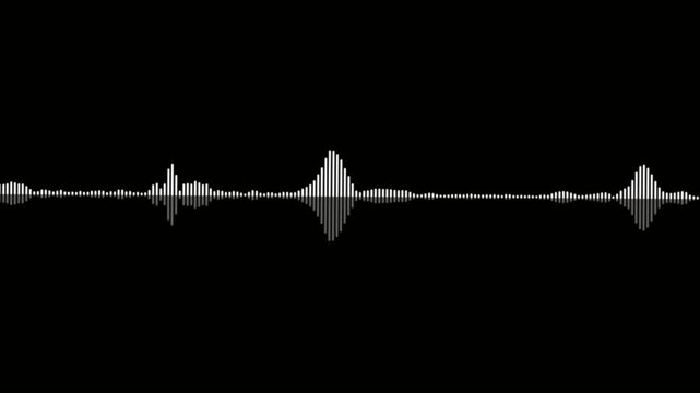 "Create a premium horizontal line audio spectrum animation featuring a sleek glowing waveform that reacts dynamically to music.