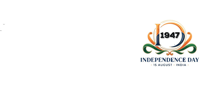 Indian Independence Day 15 August 1947 celebration logo