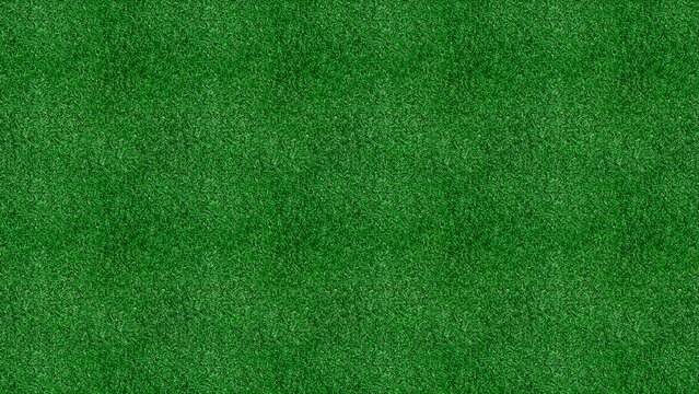 Top view of lush green artificial grass turf texture background