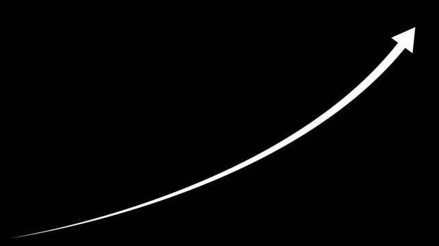 Classic film strip template with white exponential growth curve line on black background featuring retro cinema frame design vintage movie style presentation graphic vector illustration asset for fina