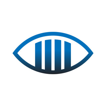 Modern Real Estate Vision Logo with Building Icon Vector