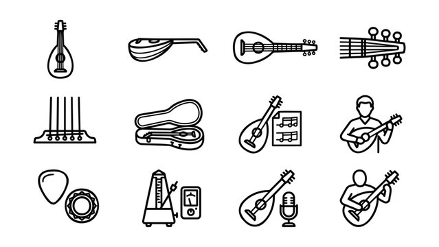 Harp and String Instrument Icons
