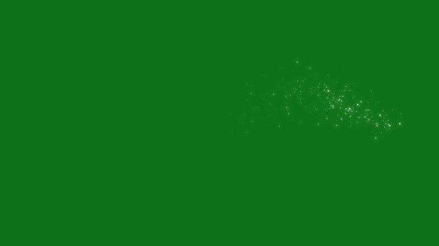 4k luxury glitter sparkling star trail animation with glowing twinkle particles, magic dust and pixie dust path, shining starlight path and elegant transition effect on green screen overlay 4k