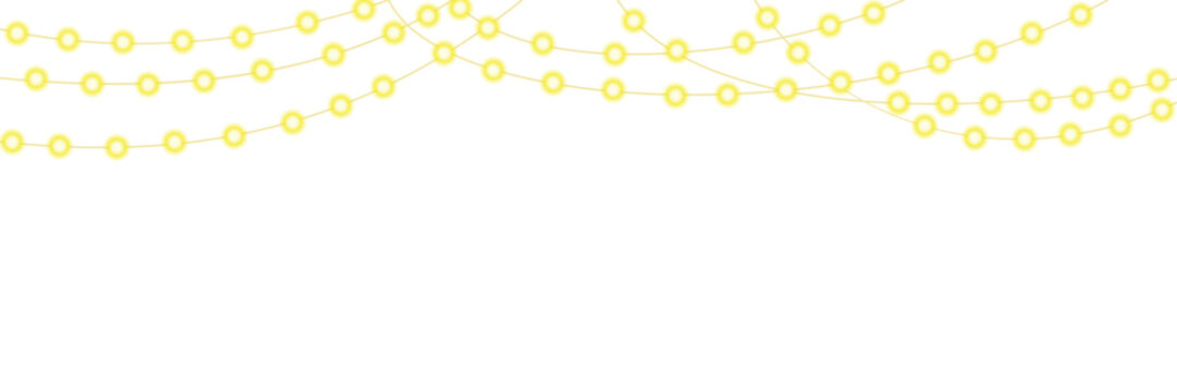 Festive Christmas String Lights, Decorative Glowing Golden Garland for Holiday Celebration and Event Decoration