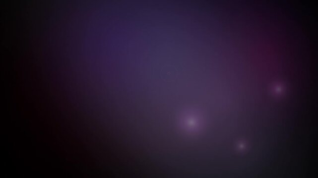 A purple abstract background with bokeh lights and seamless looping capability for creative designs.