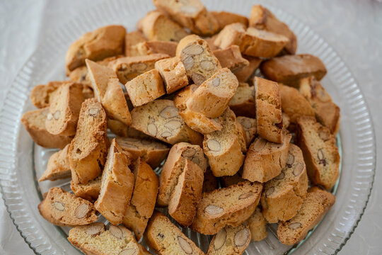 Tasty homemade almond tozzetti