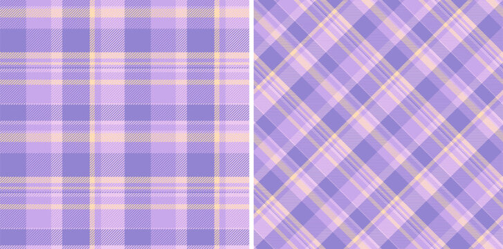 Plaid tartan vector of check background pattern with a texture textile fabric seamless. Set in novelty colors. Cozy living room ideas.