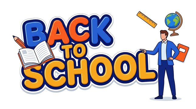 Back to school illustration with student holding books and globe , And, Back to School 2026, Back to School Poster Design, School Admission, Back to School, School Admission Flyers