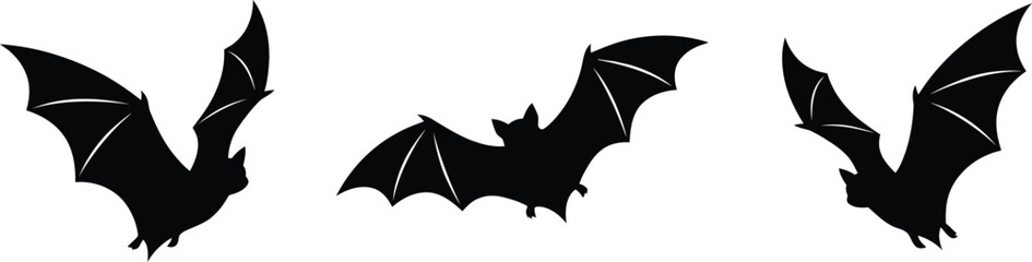 Fototapeta premium Happy halloween day spooky black bats flying perfect for festive decorations party supplies