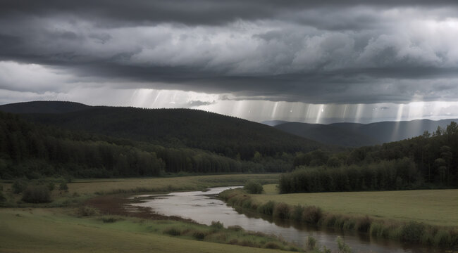 Tormenta Sobre la Pradera y el R&iacute;o