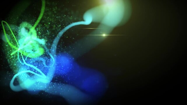 Lights and particles animated background and intro