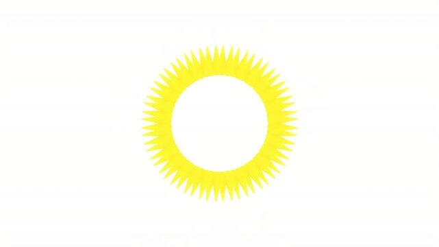 Illustrazione a tema geometrico astratto con corona di raggi circolare con effetto movimento