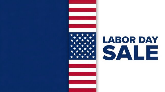 Usa labor day sale patriotic american flag design for september holiday promotions