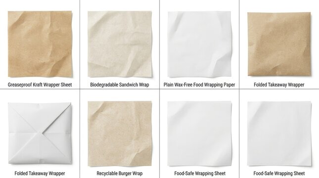 Restaurant takeaway packaging diverse eco friendly food wraps sheets for foodservice businesses