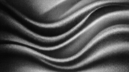 Naklejka premium Abstract halftone wave pattern black and white texture