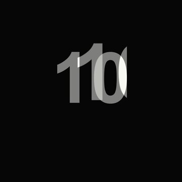 Glitch Style Number Countdown 1 to 20
