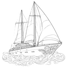 vintage sailing ship © Mohammad