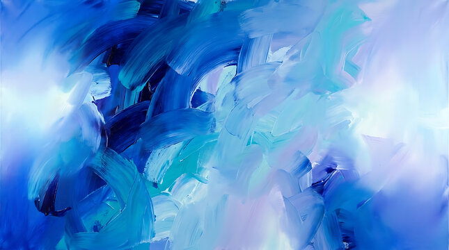 Abstract Blue and Turquoise Swirling Artwork with Light Effects