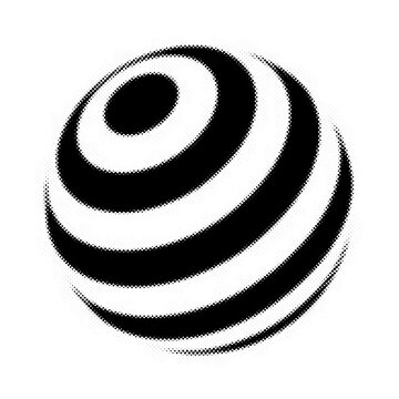 Abstract minimalist concentric circle spiral design with smooth gradient effect for modern logos and branding transparent background