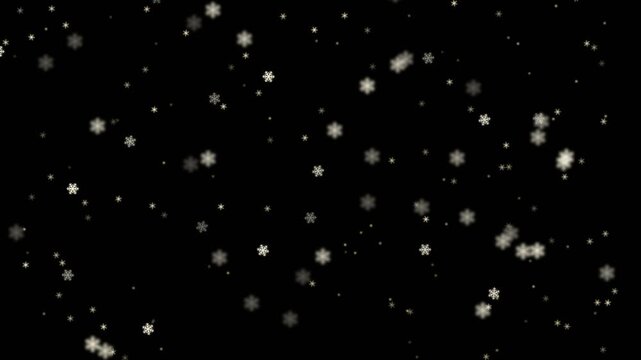 Falling snowflakes overlay for winter holiday video projects